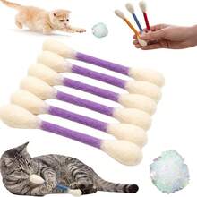 2pcs Felt Cat Kicker Toys, Interactive Kitten Teething & Chewing Toys, Boredom Relief Dental Toys, Anxiety Relief & Digestion Aid Gift For Cat Lovers, Battery-Free, Suitable For Cats And Dogs - Multicolor - View 7