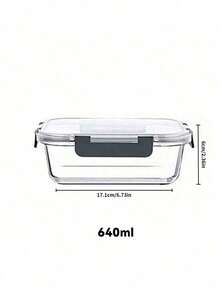 3pcs 360/630/1030ml Food Storage Bento Box Set - Office Lunch Prep Containers, Back To School Supplies, Easy To Carry, Outdoor Glass Bento Storage Box Set With Lids, Stackable Glass Prep Boxes With Lids, Airtight Glass Storage Jars, Freezer To Oven Upgrade Snap Lock Transparent Food Salad Fruit PET Bento Storage Box - Multicolor - View 8