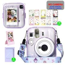 Camera Case For Fujifilm Instax Mini 13 Instant Camera, Mini 13 Camera Protective Case,PC Color Clear Hard Case For Travel With 2 Picture Frames 2x3/10 DIY Stickers/Strap (No Camera) - View 1
