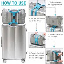 Luggage Straps, Travel Suitcase Fixing Straps, Packing Straps, Adjustable Travel Luggage Straps, Suitable For Travel, Flight And Business Trip; Compatible With Handbags, Suitcases, Backpacks, Travel Bags And Various Bags - Multicolor - View 6