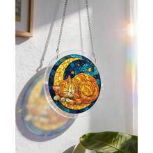Acrylic Puzzles Suncatcher Window Hanging, 83 Pieces 7.4 Inch Sun Catcher Acrylic Puzzles Garden Decoration For Women Men Mom Birthday Gift Home Decor (Dawn Flower) - 星月貓 - 查看 3