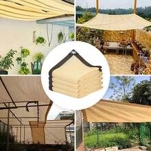 Extra Large Beige Shade Net With Grommets - HDPE Mesh Fabric Suitable For Greenhouse, Swimming Pool, Patio, Plants, Gazebo And Porch, Available In Multiple Sizes - C - View 6