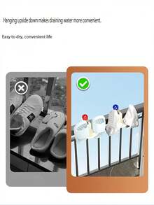 Balcony Slipper Hook Shoe Rack Dopamine Wall-Mounted Shoe Storage Rack Dormitory Shoe Drying Rack Indoor/Outdoor Drying Rack. Car Hook No-Drill Universal Storage Rack Helmet Hanging Rack Car Interior Weight-Bearing Milk Tea Cup Holder. - Multicolor - View 8