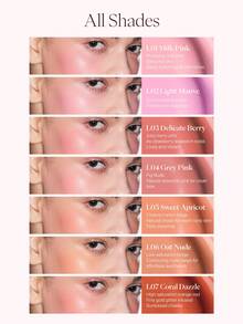 JOOCYEE Egg Skin Liquid Blush, Soft Color Blending, Skin-Brightening, Precise Application, Lightweight, Radiant, Long-Wearing, Natural Flush, Suitable For Birthday, Mother's Day Gift, Rave, Festival, Party Ready, Best Color - #L04 Grey Pink - View 10