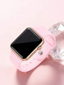 3/2/1pc Set, Teen Student Edition Square Sports Style LED Screen Watch, A Casual Sports Electronic Watch Suitable For Daily Life, Perfect For Wearing To School. Mother's Day, Back To School Gift - Multicolor - View 9