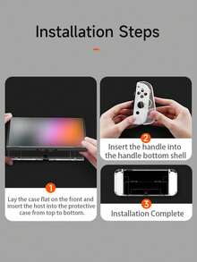 New Switch 2 (2025) Game Console Accessories, Kids Rose & Rabbit Print Pattern Switch Protective Case/Hard Transparent Glitter Shell, Compatible With Switch 2/Switch NS/Switch OLED/Lite, Suitable For Switch 2/Switch Game Console Accessories, Full Set Bundle, Storage Bag, Card-Insertable Dock, Switch Protective Case, Best Gift For Switch Players - Multicolor - View 8