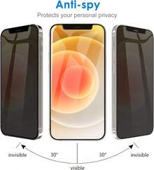 JETech Privacy Screen Protector For IPhone 12 Pro 6-Inch, Tempered Glass Screen Protector, Anti-Scratch, 2 Units ZJHO - IPhone 12/12 Pro - View 4