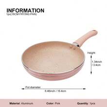 ABKOK Bộ 1/2 chảo chống dính 18cm - Thiết kế tiết kiệm không gian, phù hợp cho người độc thân và các cặp đôi, chảo và bộ dụng cụ nấu ăn được bán riêng lẻ. - Hồng - Xem 16