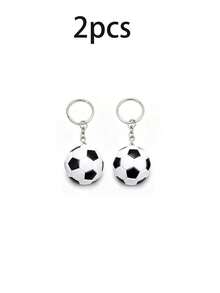2/10pcs Soccer Ball Shaped Keychain, 3D Mini Soccer Ball Keychain Suitable For Boys, World Cup Sports Theme Keychain, Backpack Keychain - Multicolor - View 11