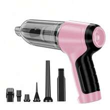 Wireless Handheld Car Vacuum Cleaner, Mini Portable Wireless Car Vacuum, Lightweight Compact Design, Easy To Carry For Car Cleaning, Washable Filter, 6-Piece Accessory Set, Multiple Nozzles, Suitable For Men And Women As Car Accessory Gift, Travel And Home Use - Wireless - View 14