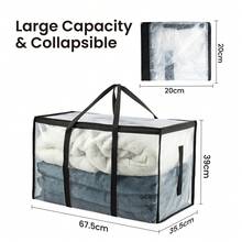 Clothes Storage Bags Large Zipper Moving Wardrobe Organizer Set - View 4