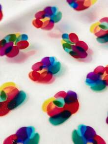 Dopamine Style Personalized Nail Stickers Abstract Gradient Floral Design DIY Nail Art Tool - 彩色 - 查看 4
