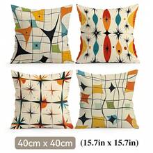 4 buah/1 buah Sarung Bantal Motif Abstrak Geometris Tanpa Isian, Sarung Bantal Cetak Satu Sisi, Cocok untuk Dekorasi Rumah Ruang Tamu dan Kamar Tidur, Sarung Bantal untuk Semua Musim - MultiWarna - View 17