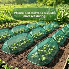 1pc New Foldable Insect & Bird Proof Plant Cover, Large Space Foldable Home Gardening Seedling Cover, Plant & Vegetable Windproof, Sunshade Net/Cover, Portable Storage, Includes Ground Stakes, Can Secure Plant Cover - Multicolor - View 2