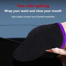 120PCS Purple Mobile Game Controller Finger Sleeve, Set, Sweat Resistant And Breathable Touch Screen Finger Sleeve - Purple - View 11