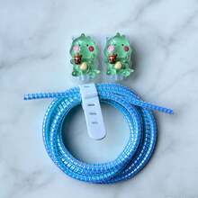 Type-C 充電線保護套，耐用充電線保護套，可愛設計，防刮防纏繞，適用於 iPhone 11/12/13/14/15/16/17 Pro Max - 綠色 - 查看 2