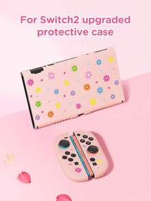 New Switch 2 (2025) Game Console Accessories, 1pc Small Heart & Daisy Flower Print Pattern Protective Case/Cover, Compatible With Switch 2/Switch NS/Switch OLED/Lite, Suitable For Switch 2nd Gen/Switch Game Console Accessories, Full Set Bundle, Storage Bag, Game Card Case, Switch Protective Case, Best Gift For Switch Players - Multicolor - View 15