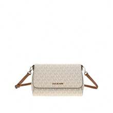 Michael Kors Jet Set Item Printed Women's Shoulder Strap Crossbody Bag 35H8GTTC6B VANILLA - 香草色印花/橡果棕色35H8GTTC6B VANILLA - 查看 1