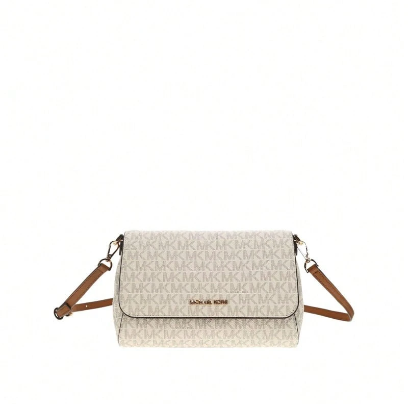 Michael Kors Jet Set Item Printed Women's Shoulder Strap Crossbody Bag 35H8GTTC6B VANILLA - 香草色印花/橡果棕色35H8GTTC6B VANILLA - 查看 1