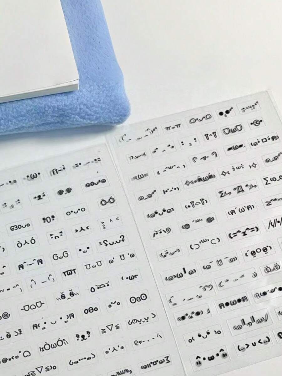 60pcs/120pcs/360pcs Minimalist Planner Diary Decoration Transparent Cut-Out Emoticon Stickers Cute Symbol Expression Stickers - Multicolor - View 1