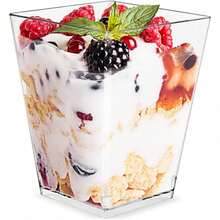 40-teiliges Dessertbecher-Set Mit Löffeln & Deckeln, 160 Ml Klare Quadratische Plastikbecher, Wiederverwendbar Für Pudding, Mousse & Eiscreme – Ideal Für Party, Buffet, Hochzeit & Zuhause, Praktisches Veranstaltungsgeschirr Für Kalte Desserts & Snacks - Übersicht 7