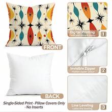 4 buah/1 buah Sarung Bantal Motif Abstrak Geometris Tanpa Isian, Sarung Bantal Cetak Satu Sisi, Cocok untuk Dekorasi Rumah Ruang Tamu dan Kamar Tidur, Sarung Bantal untuk Semua Musim - MultiWarna - View 4