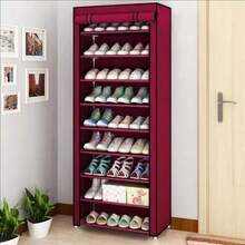 1 Set 4/6/8/10 Tier Shoe Rack Storage Organizer With Non-Woven Fabric Cover, Easy Assembly Portable Shoe Cabinet, Wardrobe Storage Rack, Multi-Layer Shoe Rack For 20-40 Pairs Of Shoes, Large Capacity Space-Saving Design, Easy Assembly, Portable Durable Metal Frame Shoe Rack Storage, Suitable For Home, Bedroom, Entryway, Sneakers, High Heels And Boots - Multicolor - View 11
