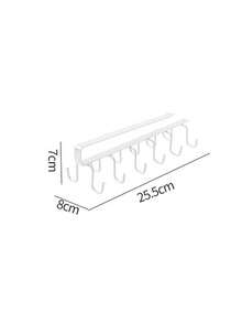 [1 pieza estante de almacenamiento colgante que ahorra espacio] 1 pieza gancho moderno de doble hilera para montaje en pared, sin necesidad de taladrar, resistente, fácil de instalar, adecuado para cocina, baño y dormitorio. Estante de almacenamiento con soporte para tazas colgante. - Multicolor - Ver 16
