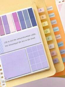 Portable Multi-Functional Sticky Notes, Student Notebook, Office Letter Paper, Self-Adhesive Easy To Use. Suitable For Office, Home, School Use, School Supplies And Back To School Season - B - View 5