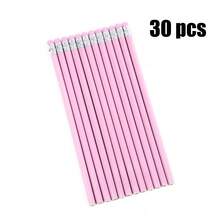 5/10/30/60pcs HB Graphite Pencil Pack With Eraser - For School, Art, Office, Drawing, Sketching, Learning - Pink Wood Pencils Bac, First Day Of School - Multicolor - View 9