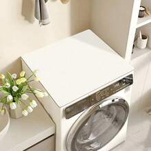 1 pieza Cubierta antipolvo para lavadora, Alfombrilla para cafetera, Opciones de color versátiles adecuadas para diferentes estilos de decoración del hogar - Blanco - Ver 11