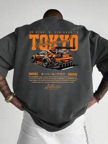Camiseta Vintage de Algodón% para Hombre, Estampada, Simple, Elegante y Cómoda, Camiseta Casual Estampada XZ002-S - Negro - Ver 8