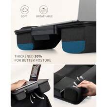 Laptop Lap Desk, Portable Laptop Desk For Bed - Fits Up To 17" Laptops And , Lightweight Lap Tray Table With Storage Drawer, Lap Desk With Cushion, Lap Stand For Bed And Couch - Black - View 4