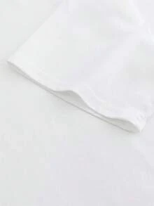 T-shirt da uomo con stampa grafica, stile streetwear pop music, vestibilità regolare, 50% misto cotone, elasticizzata, manica corta, top estivo per tutti i giorni. - nero - Visualizzare 10