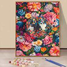 Sommerliches Blumenmotiv Digitales Ölmalerei-Set für Erwachsene und Anfänger 40x50cm/16x20in/1 Stück, ungerahmt, DIY mit Pinseln und leicht zu malendem Acrylfarben-Set, Heimdekoration Kunsthandwerk, ideales Geschenk zum Geburtstag, Vatertag, Weihnachten, Muttertag und Valentinstag - Heilblume - Übersicht 4