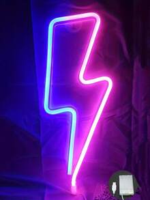 1個 LED 閃電霓虹燈附掛鉤，壁掛式，USB 與電池供電，適用於兒童房、臥室、牆面、派對、學生宿舍、遊戲室、婚禮裝飾，亦可作為送給朋友或兒童的生日禮物 - 閃電 - 查看 13