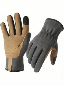 1 Pair Men's Full Finger Outdoor Work Gardening Gloves With Thickened Non-Slip Palm - Multicolor - View 19