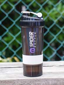 1 Stück 500ml Protein-Pulver-Shaker-Flasche, Wasserflasche, Trainingsbecher, Protein-Becher, inklusive mehrschichtiger Aufbewahrungsbox und auslaufsicherer Shaker-Flasche mit integrierter Mischkugel, perfekt für Fitnessstudio-Workouts, Fitness und Bodybuilding - tolles Geschenk für Freunde - Verschiedenfarbig - Übersicht 6