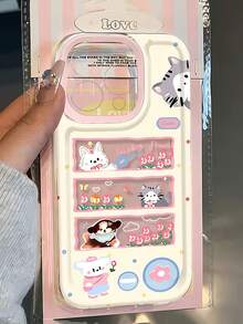 Cute Cartoon Animal Retro Game Console Transparent Phone Case, Compatible With Apple 11, 13, 14, 15, 16, 7, 8, X And S21/PLUS/ULTRA, S22/PLUS/ULTRA, S23+/ULTRA, S24/PLUS/ULTRA, IPhone17/17pro/17Promax/Air - Clear - View 2