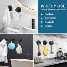 5pcs/8pcs/12pcs Modern Plastic Suction Cup Hooks, Wall-Mounted, Bathroom-Specific Suction Cup Clothes Hooks, Bathroom Towel Storage Tool, No-Drill Installation, Wall Hooks For Hanging Coats, Hats, Towels, Bathrobes, Wall-Mounted Hook Rack - Bathroom And Bedroom Essentials - Christmas Wreath Hooks - A - View 8