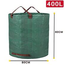 2pcs 400L Durable Garden Refuse Sack For Leaves And Grass, Reusable Waste Bag - 2pcs (400L) - 查看 6