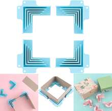 4PCS Corner Guides For Chipboard Boxes,Right Angle Clamp Tool Assembly Clamps For Gluing Papers Card Making Positioning Squares Scrapbooking Tool Suitable For 1mm,1.5mm,2mm And 3 Mm Thicknesses Paper - ColorC - View 1