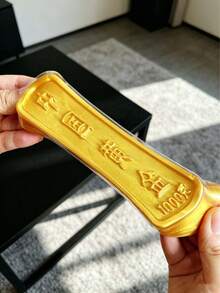 1個逼真金色柔軟捏捏球,可擠壓紓壓、安靜緩解焦慮、手部治療捏捏球,理想便攜式感官指尖玩具與紓壓節日禮物,節日慶祝新穎禮物 - 彩色 - 查看 5