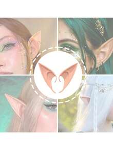 2入組萬聖節精靈耳飾寫實精靈耳,適合Cosplay萬聖節配件,完美搭配動漫服裝與化裝舞會,Cosplay配件仙女Cosplay耳,柔軟可穿戴耳飾 - 多款 - 查看 10