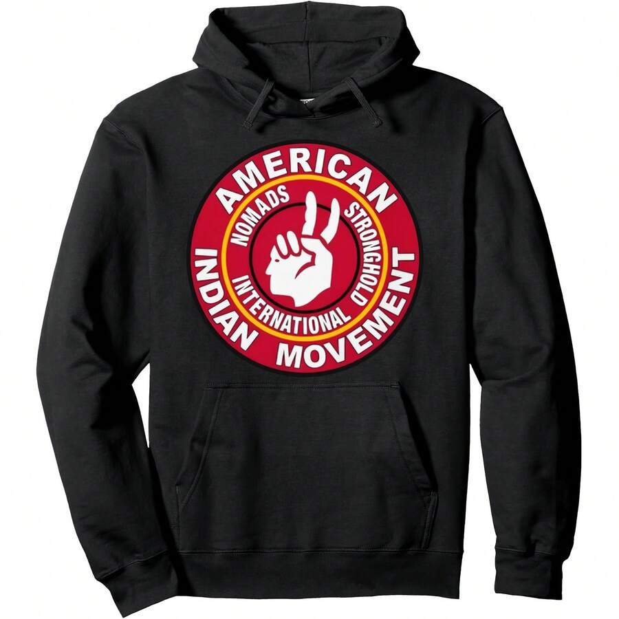 American Indianement_ Nomads Stronghold International Pullover Hoodie - Black - View 1