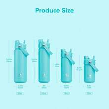 Botella de agua aislada para niños con pajita botella de agua de acero inoxidable de 12 onzas con doble boquilla a prueba de fugas sin BPA aspiradora de doble pared que mantiene el frío durante 24 - Azul aguamarina - Ver 7