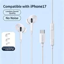 REMAX -575 Wired In-Ear Headphones, 3.5mm/Type C/Lightning Interface, High-Quality Wired Earbuds, Tear-Resistant, Comfortable For Long Wear, In-Line Controls - View 9