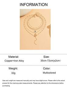 5pcs/Set Elegant Design Faux Pearl Gold Handmade Chain Sweet Bow Flower Pendant Decorative Necklace, Layered Or Single Wear, Charming Women's Neck Jewelry, Chain Cut By Length, Number Of Sections Not Fixed - Multicolor - View 5