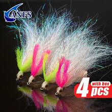 ANFS 4pcs Streamlined Fly Fishing Lures With Fly Box, -Bass Trout Fly Fishing Gift Set, Suitable For Fishing Enthusiasts And Fly Fishers - Multicolor - View 4