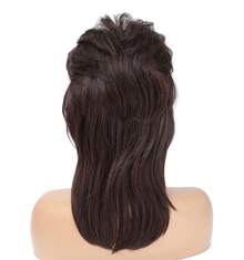 Airhostess Mullet Wig For Women, 80s Costume, Fancy Party Accessory, Cosplay Wig (Dark Brown) - ColorD - View 6